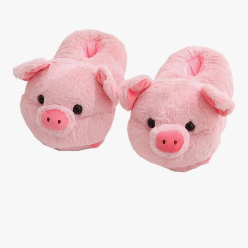 Cute Pink Pig Slippers Unisex